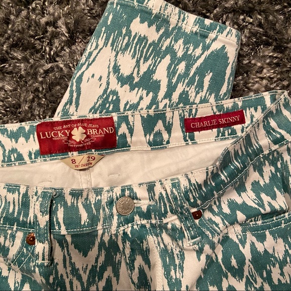 Lucky Brand Charlie Skinny Printed Jeans - Picture 2 of 6